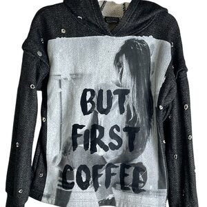 VIADELLEROSE  VDR HOODIE  "But First Coffee" Printed On The Front